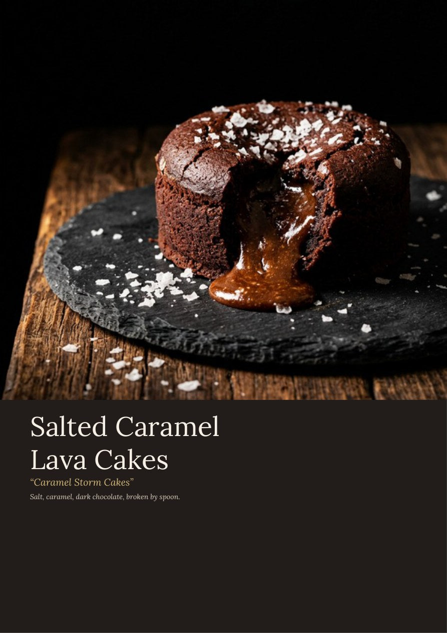 Salted caramel lava dessert