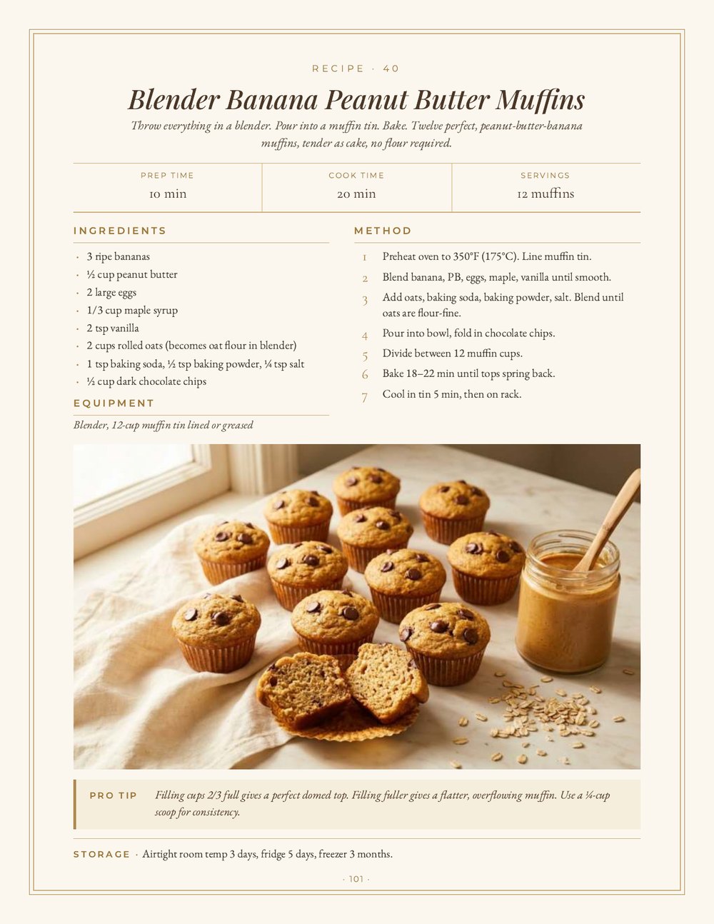 Inside the Banana Dessert Bible — a full recipe page