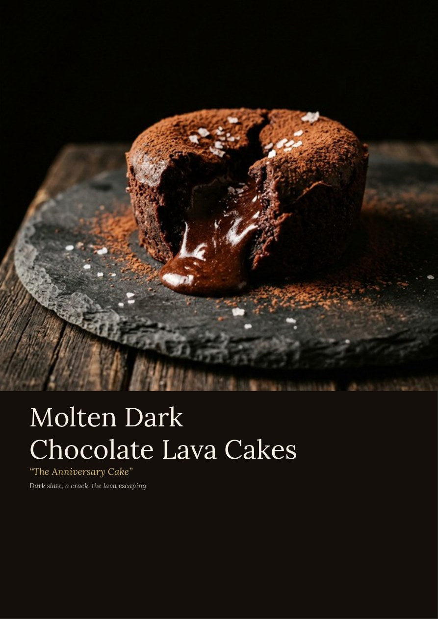 Molten chocolate lava cake