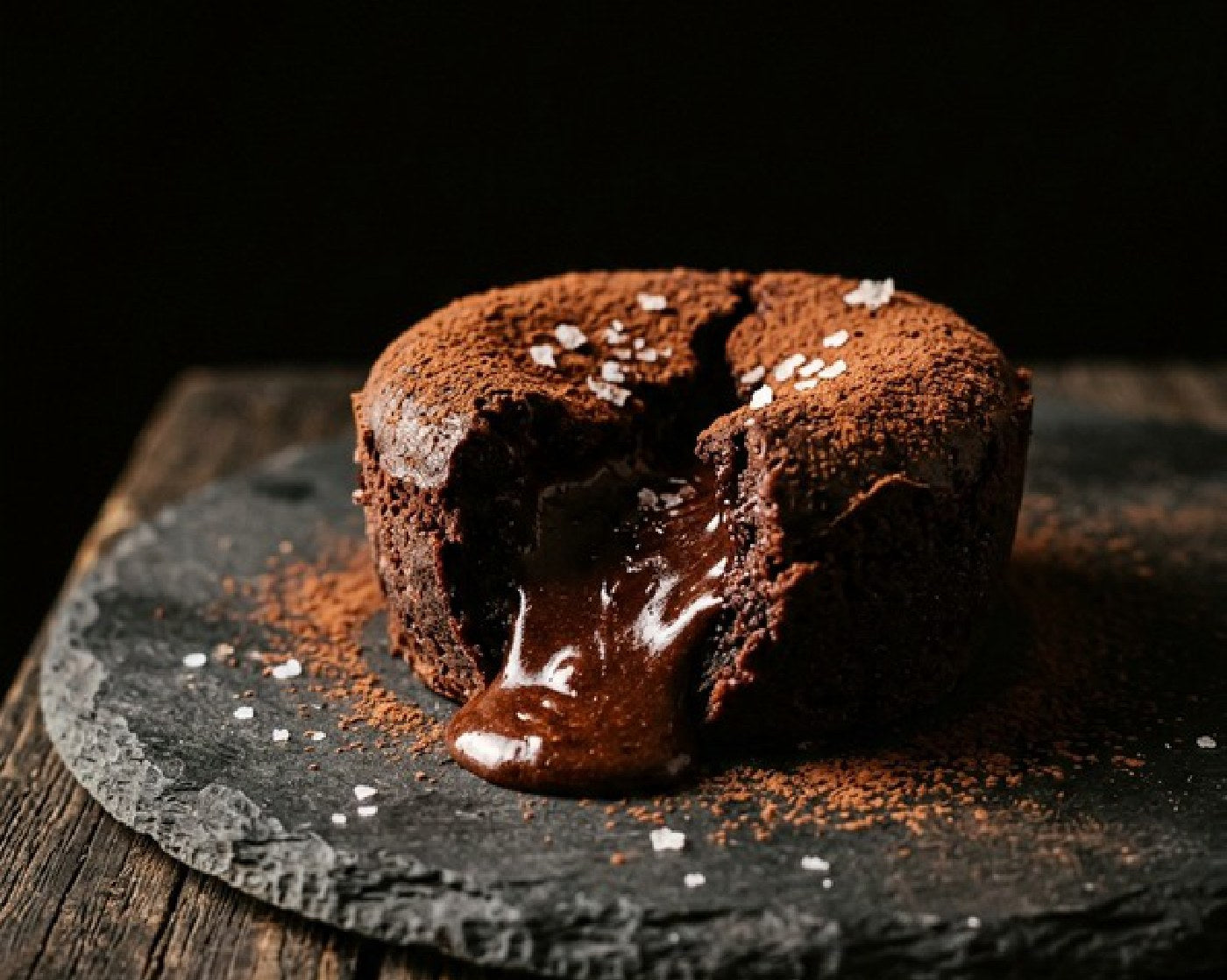 Molten chocolate lava cake
