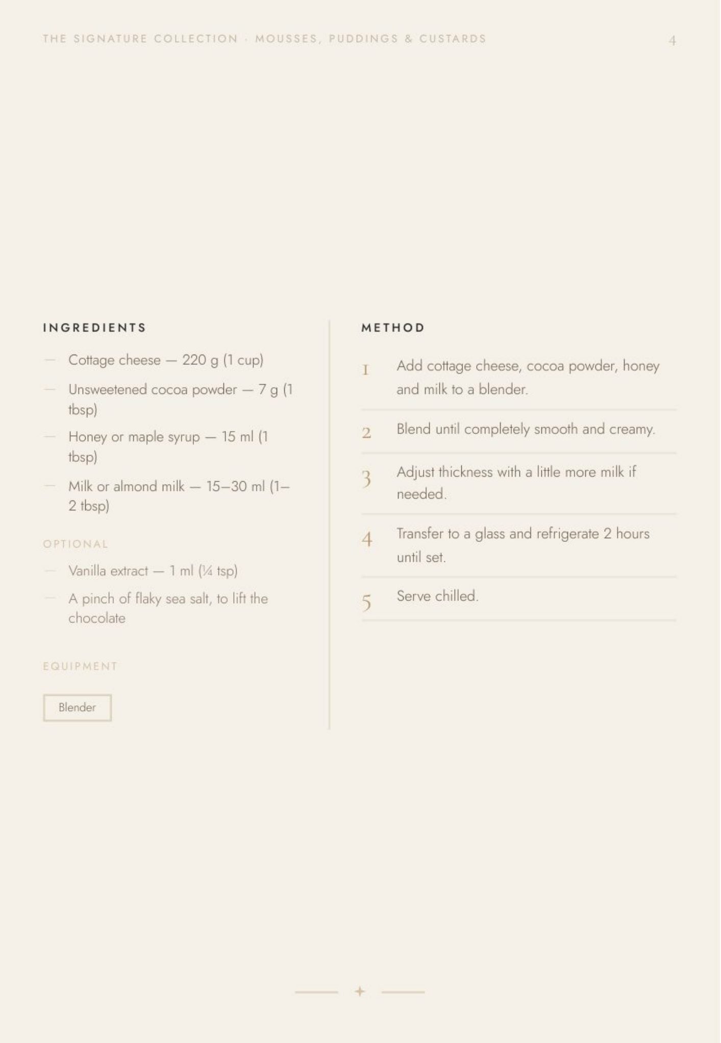 Ingredients in grams and cups; method in clear, numbered steps